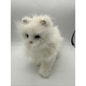 2009 Hasbro FurReal Lulu 10" Walking Purrs White Plush Kitten Kitty Cat Tested